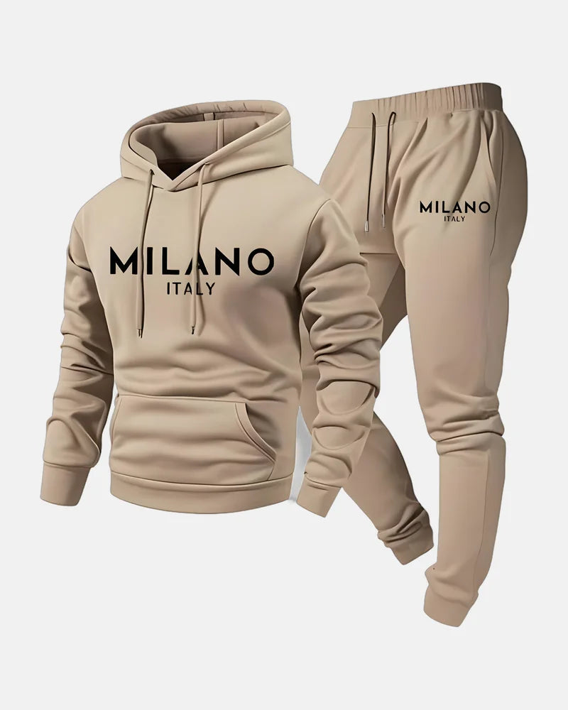 Milano Hoodie Set in Khaki