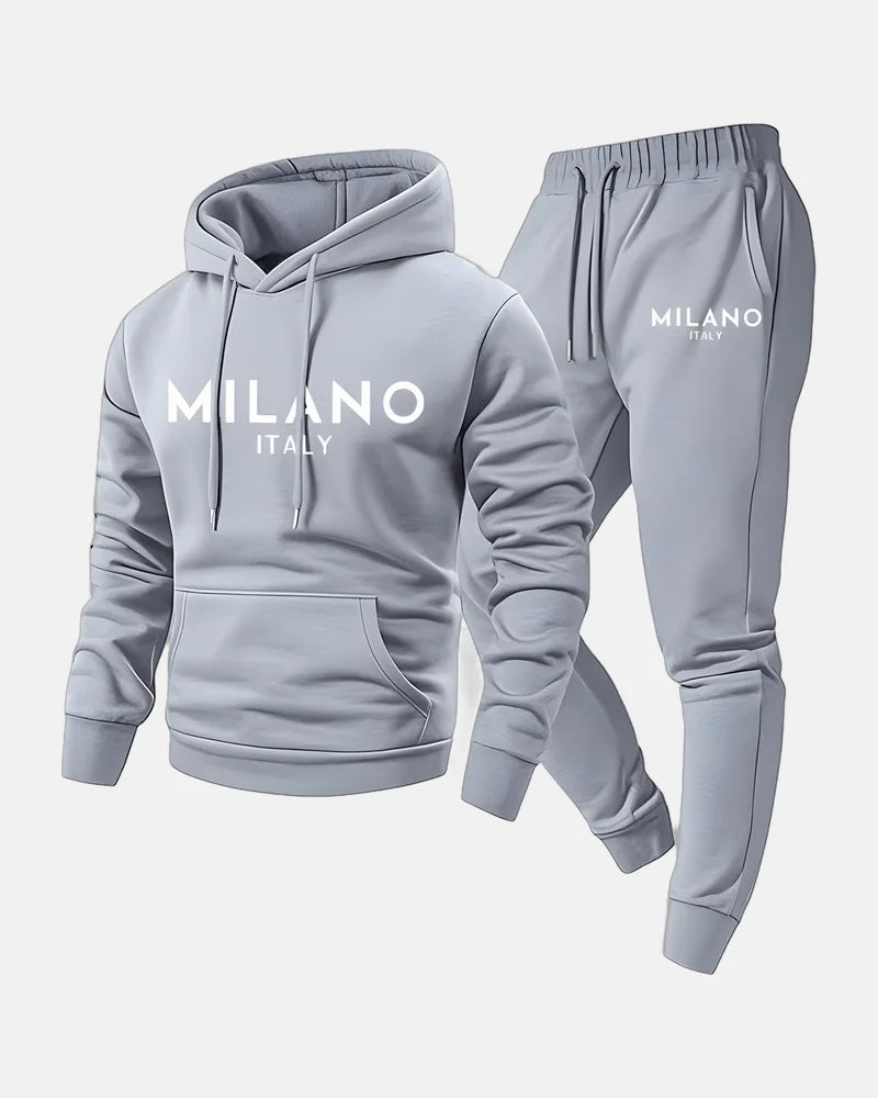Milano Hoodie Set in Gray