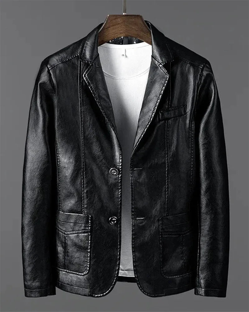 Giovanni Leather Blazer